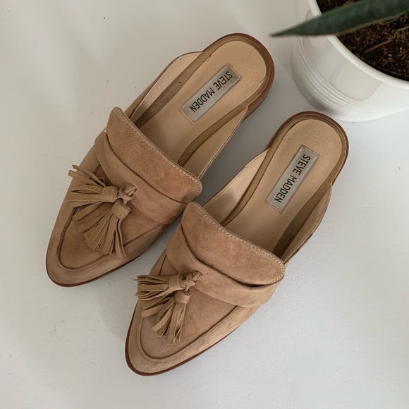steve madden mules with tassels